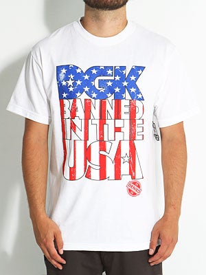 DGK Banned In USA Tee White SM
