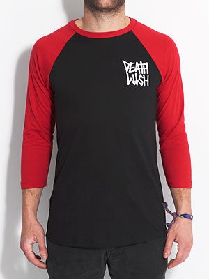 Deathwish Gang Logo Baseball Tee Red/Black XL