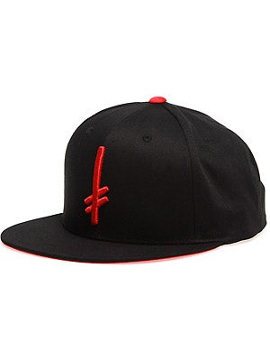 Deathwish Gang Logo Snapback Hat Black/Red Adj