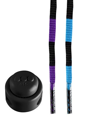 Etcetera Lace Belt with Locking Clip 2 Pack Purple/Blue