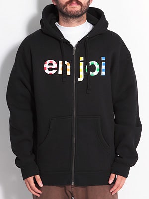 Enjoi Gingham Hoodzip Black SM