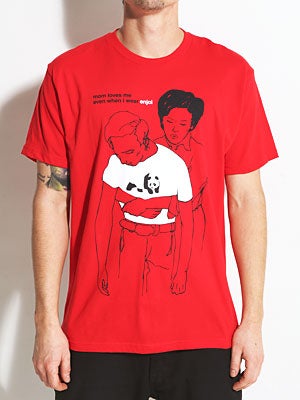 Enjoi Mom Loves Me Premium Tee Red SM