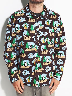 Enjoi Open Season L/S Woven Shirt Brown SM