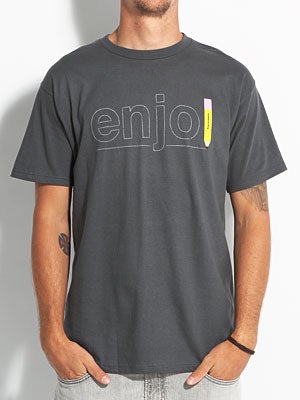Enjoi Pencil Tee Charcoal SM