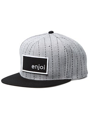 Enjoi Roids Snapback Hat Heather Grey Adjust