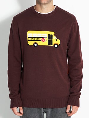 Enjoi Your Kid's Bus Sweater Burgundy MD