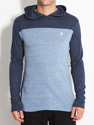 Element Baxly Hooded Knit Shirt Blue MD