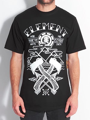 Element Double Crossed Tee Black SM