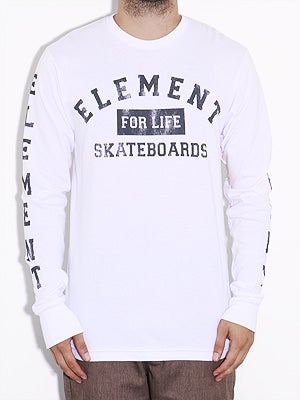 Element For Life Longsleeve Tee White MD