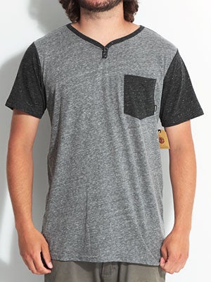 Element Renwick 2 S/S Henley Onyx SM