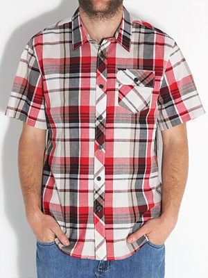 Element S/S Caddon Woven Shirt Red SM