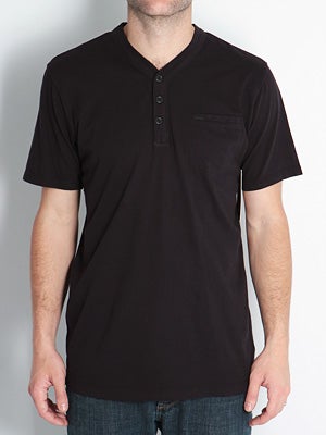 Element Vegged Out V-Neck Henley Black LG