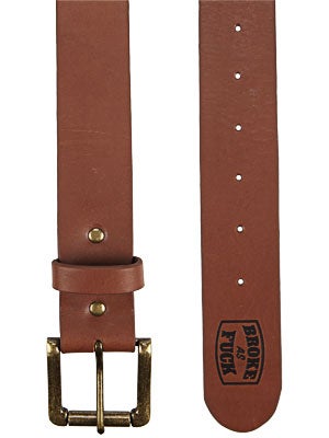 Expedition One Broke Leather Belt Brown One Size