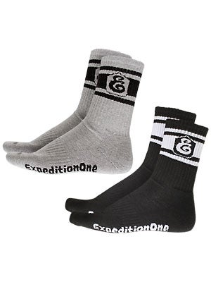 Expedition One E Stripe Socks 2 Pack Assorted