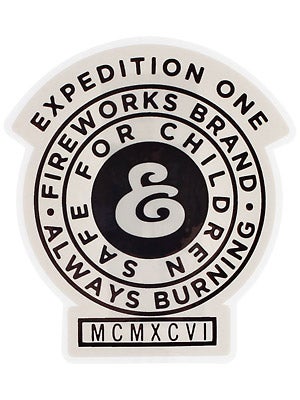 Expedition One Always Burning Sticker  Grey