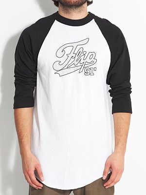 Flip '91 Raglan Shirt White/Black LG