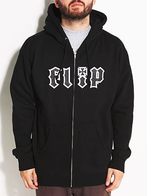 Flip HKD Outline Hoodzip Black SM