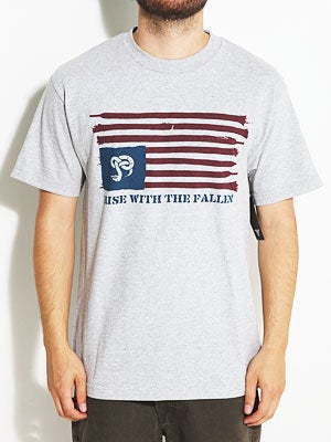 Fallen S.O.S. Tee Heather Grey/Black MD