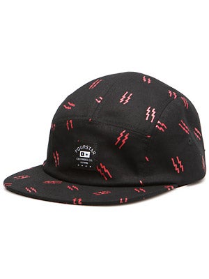 Fourstar BA Bolts 5 Panel Hat Black Adjust