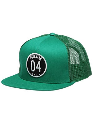 Fourstar Circle 04 Mesh Hat Kelly Green Adj.