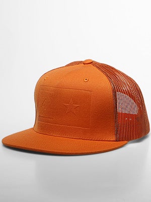 Fourstar Embossed Bar Mesh Hat Orange Adj.