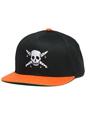 4star Street Pirate Starter Hat Blk/Orange Adj