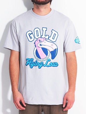 Gold Wheels Flying Low Tee Silver SM