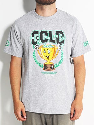 Gold Wheels Go For Gold Tee Athletic Heather SM