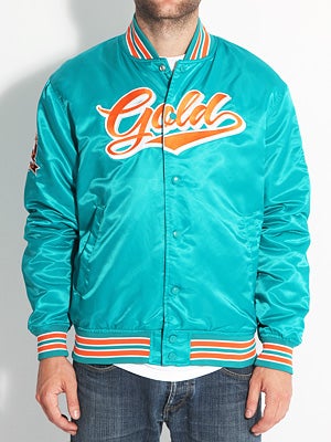 Gold Miami Starter Jacket Turquoise SM