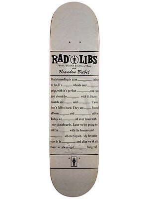 Girl Biebel Rad Libs Deck  7.875x31.25