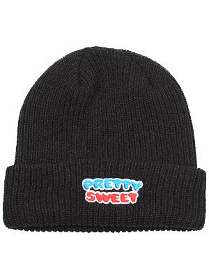 Girl Pretty Sweet Fold Beanie Black