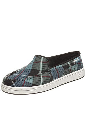 Globe Castro Slippers  Black/Blue/Green Plaid