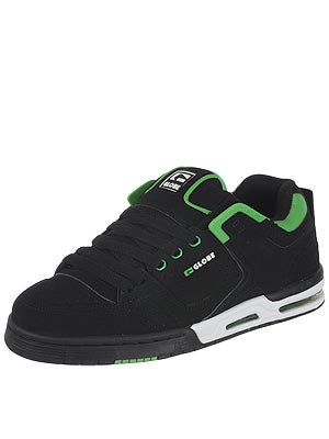 Globe Cleaver Shoes  Black/Green/White