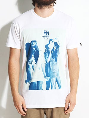 Globe Mask Tee White LG