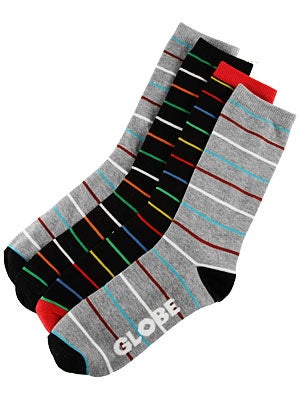 Globe Stripe Deluxe Crew Socks 4 Pk. Asst.