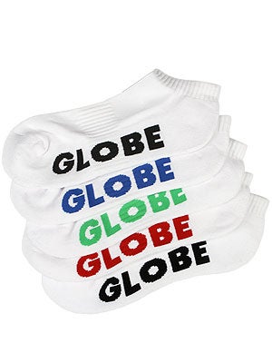Globe Stealth Ankle Socks 5 Pk. White