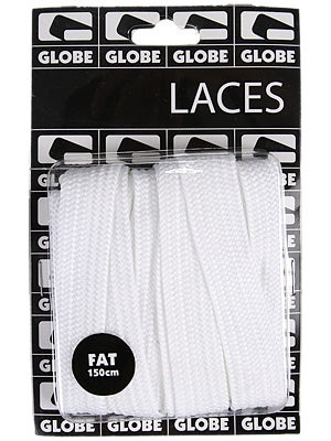 Globe Wide Shoe Laces  White