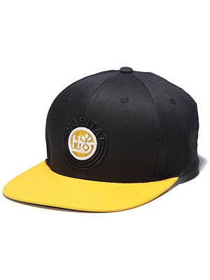 Habitat Circle Mark Hat Black/Yellow Adj.
