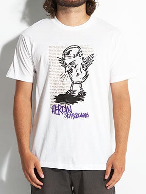 Heroin Bird Can Tee White XL