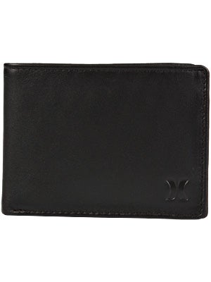 Hurley Broker Bi-Fold Leather Wallet Black