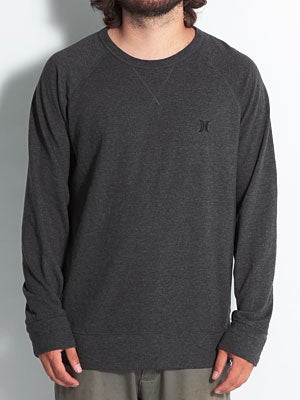 Hurley Fleece Tee Longsleeve Heather Black SM