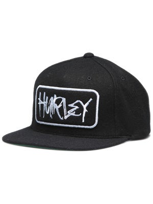 Hurley Locals Snapback Hat Black Adjust