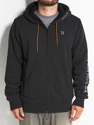 Hurley Only One Sherpa Hoodzip Heather Black LG