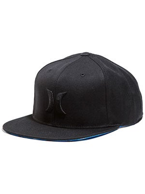 Hurley Solid Krush Snapback Hat Black Adj.