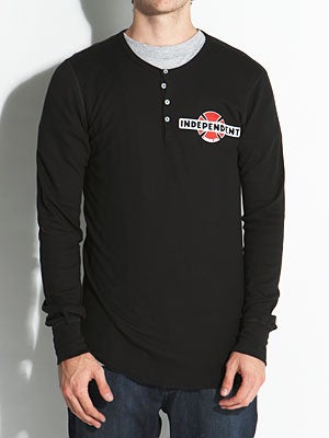 Independent 78 B/C Thermal Henley Black SM