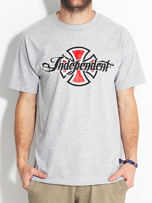 Independent Brushed Tee Athletic Heather SM