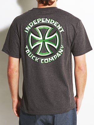 Independent Chisel Tee Heather Charcoal SM