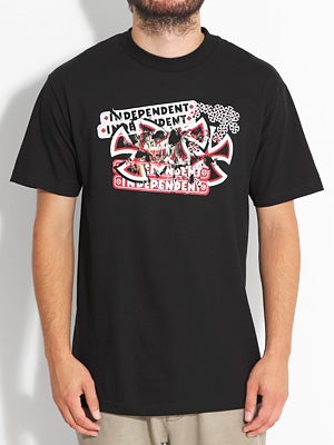 Independent Scraped Tee Black SM