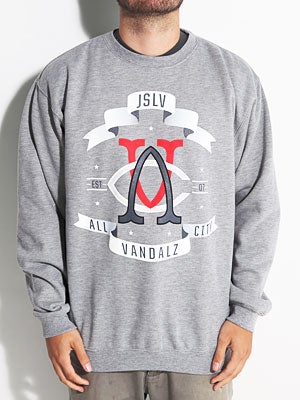 JSLV ACV Crew Neck Sweatshirt Athletic Heather MD