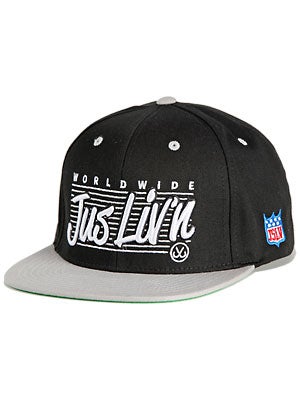 JSLV Worldwide Liv'n Snapback Hat Blk/Gry Adj